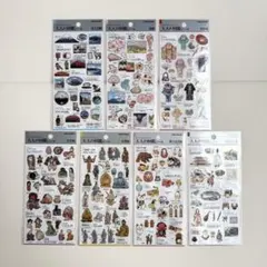 正規品 大人の図鑑シール 7種類セット 和柄 桜 富士山