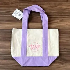 トレーダージョーズ　ミニパステルキャンバストートバッグ　パープル
