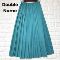 Double Name 裙子 長款 百褶 綠色 鬆緊 均碼