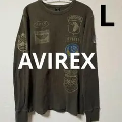AVIREX オリーブ 長袖カットソー Lサイズ