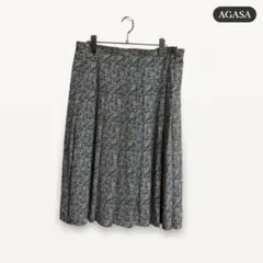 zC1150【3XL（4L）】AGASA ひざ丈スカート 花柄 ロング プリーツのサムネイル