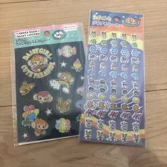 エンジェルブルー デニムステッカー たまごっちプチプチシール　2点