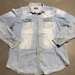 TKM.PICE デニムシャツ XL カラフルボタン