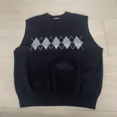 ニットベスト　黒