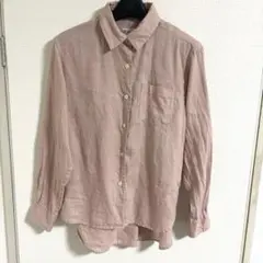 nano universe　フレンチリネンシャツ　麻ブラウス　36