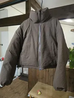 hellamパディングショートダウンジャケットブラウン