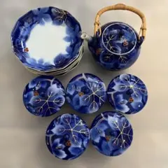 深川製磁 瑠璃葡萄 茶器揃 - メルカリ