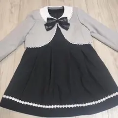 試着のみ　フォーマルドレス グレーと黒 120