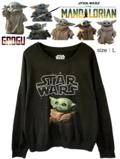 GROGU　THE MANDALORIAN　スウェット　L　黒　USA古着