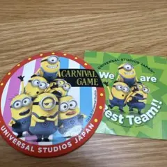ミニオン カーニバルゲーム 缶バッジ　ユニバーサルスタジオジャパンのサムネイル