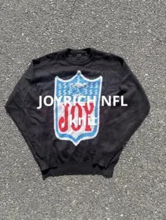 JOYRICH NFLパロディ ドル柄 ニット セーター 黒のサムネイル