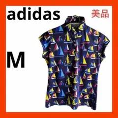 （美品）adidas golf アディダス　レディース半袖ポロシャツ　M ヨット