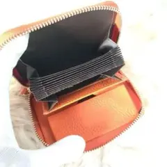 ミニ財布☆カードケース レディース 本革 スキミング防止 ラウンドファスナー