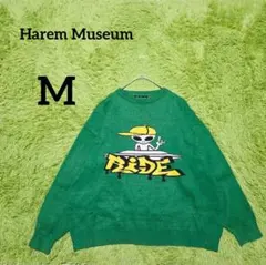 【ハーレム・ミュージアム】トレーナー　M　グリーン　ユニーク　鮮やか