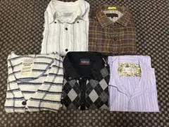 ニコル　長袖シャツ　カーディガン　ポロシャツ　5点セット　まとめ売りのサムネイル