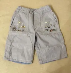 【美品】 クレードスコープ 半ズボン パンツ 電車 男の子 100cm ブルー
