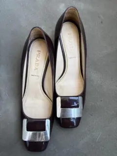PRADA バックル付きパンプス 37.5
