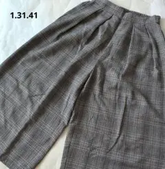 【レディース】Мサイズ　チェック柄　 ガウチョパンツ