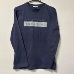 a.v.v ネイビー 長袖 Tシャツ ロンT プリント入り