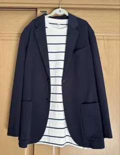 【新品】ユニクロ コンフォート2Bジャケット ボーダーT 2点セッ
