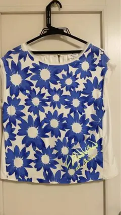 LANVIN en Bleu 青い花柄 半袖シャツ 38サイズのサムネイル