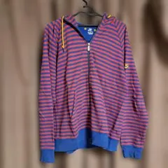 Nike 赤青ストライプ フルジップパーカー XL