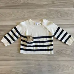 Baby GAP ギャップ　ニット くまのぬいぐるみ付き　ホワイト 70cm