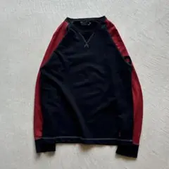 90s polo by ralph lauren ラグラン vガゼット 赤 黒