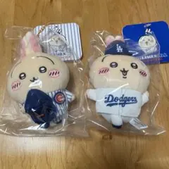ちいかわ　MLB マスコット　ドジャース　うさぎ ちいかわ×MLB TOKYO SERIES ドジャース ハチワレ うさぎ - メルカリ
