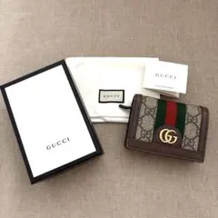 GUCCI 二つ折り財布 スプリーム ビー 蜂 プリント 購入時レシート付