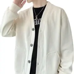 メンズ カーディガン ゆったり 無地