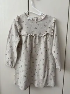 ZARA キッズ コーデュロイ 花柄刺繍 ワンピース 110cm - メルカリ