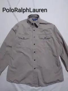 90s Polo Ralph Lauren 長袖シャツ ベージュ