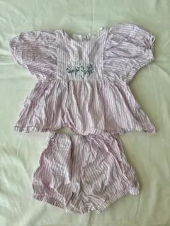 H&M ストライプ セットアップ ブラウス ブルマ
