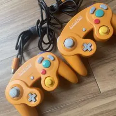 GCゲームキューブオレンジコントローラー2個付 中期型④