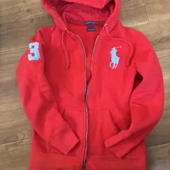 Ralph Lauren 赤 フルジップパーカー