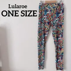 Lularoe 【ONE SIZE】花柄 レギンス 派手 スパッツ カラフル