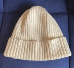 ニット帽　ビーニー　AZUL ホワイト　コットン100%