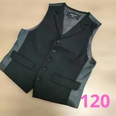 COMME CA ISM ブラック ベスト　黒 120 男の子　フォーマルベスト