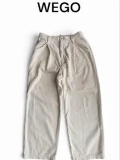 WEGO アイボリー コットン ワイドパンツ