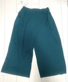 ユニクロ レディース ギャザーワイドパンツ グリーン