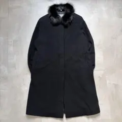 SWALLOW COAT 90s ウールロングコート Aライン 羊毛 黒 レトロのサムネイル