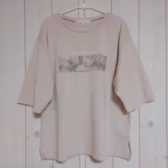 grove 　 フォトプリントt シャツ　 ベージュ Lのサムネイル