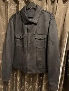 ZARA スエードジャケット　ブラック