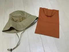 新品 HE ERA ベージュ アウトドアハット 収納袋付き