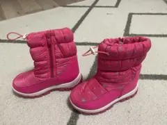 ピンク 星柄 子ども用ウィンターブーツ