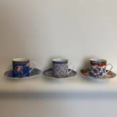 美品　カップとソーサー3個セット　デミタスカップ　エスプレッソ　有田焼