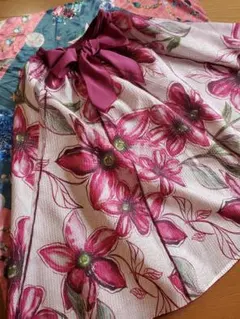■花柄フレアスカート 伊太利屋