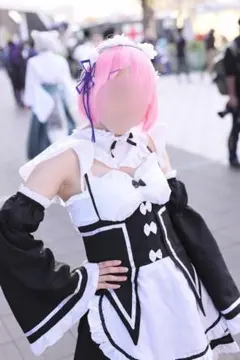 リゼロ　レム　ラム　コスプレ　衣装　高級感　メイド服　メルカリハロウィン リゼロ レム ラム コスプレ 衣装 高級感 メイド服 メルカリハロウィン