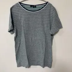 ABAHOUSE ボーダー Tシャツ 3 グレー グリーンのサムネイル